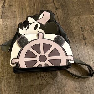 Disney Loungefly Steamboat Willie Mickey Mouse Mini Backpack NWT